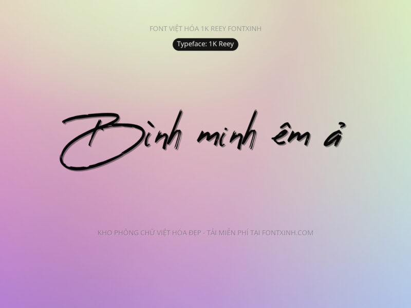 Font 1K Reey Font Xinh