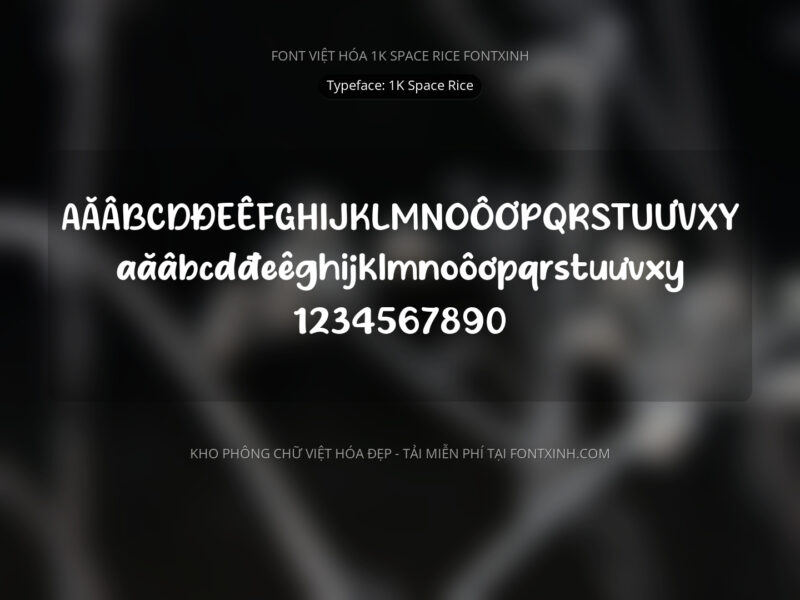 Font 1K Spacerice Font Xinh