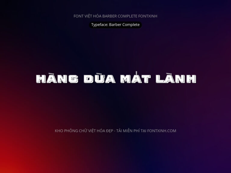 Font Barber Font Xinh