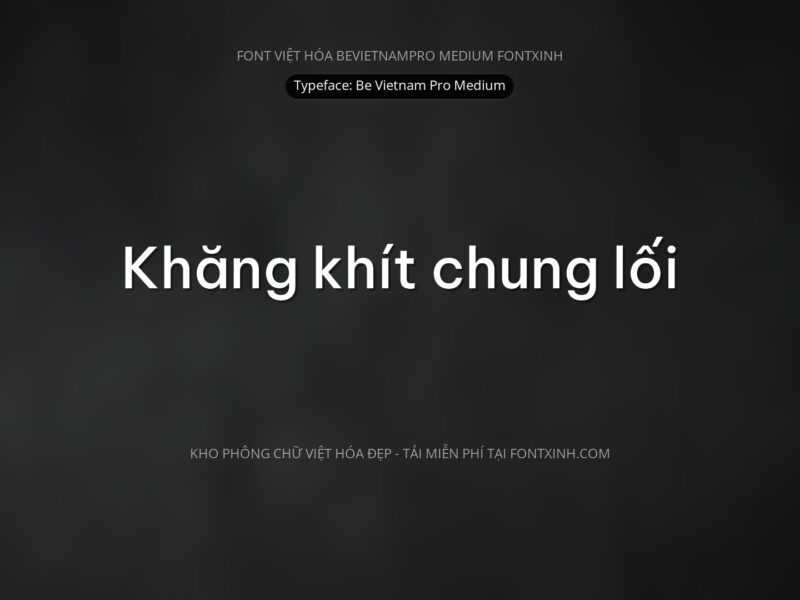 Font Be Vietnam Pro Font Xinh