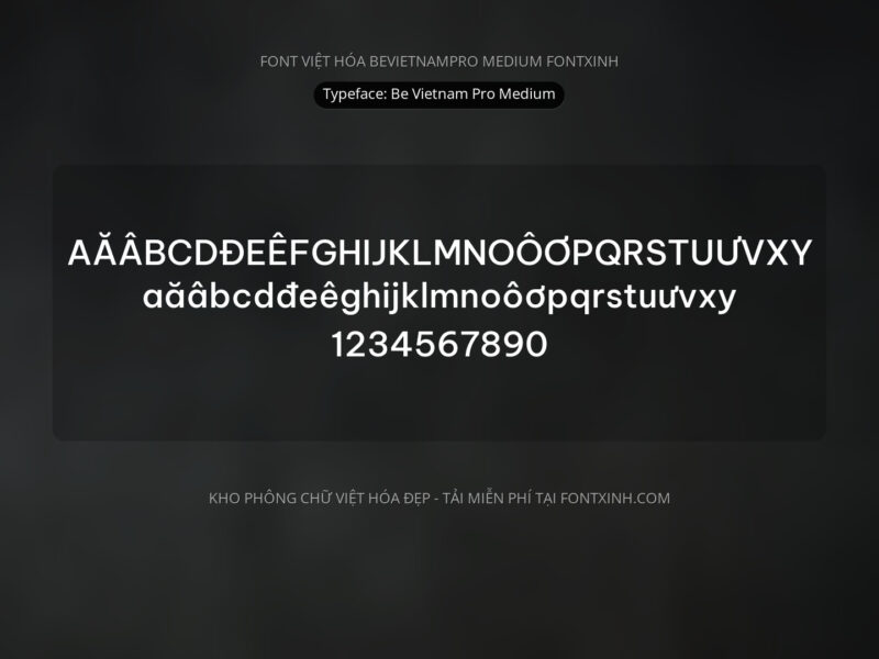 Font Be Vietnam Pro Font Xinh