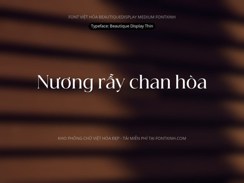 Font Beautique Display (v 1.1) Font Xinh