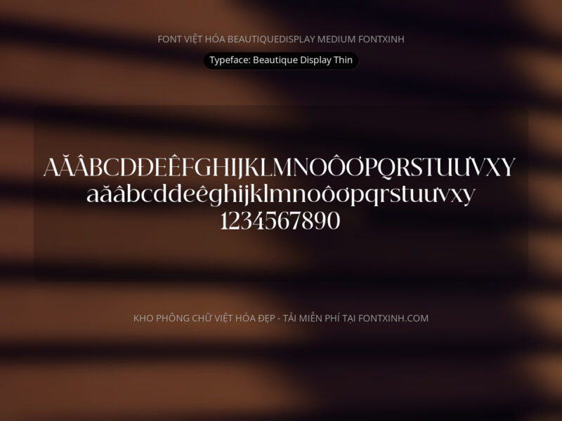 Font Beautique Display (v 1.1) Font Xinh