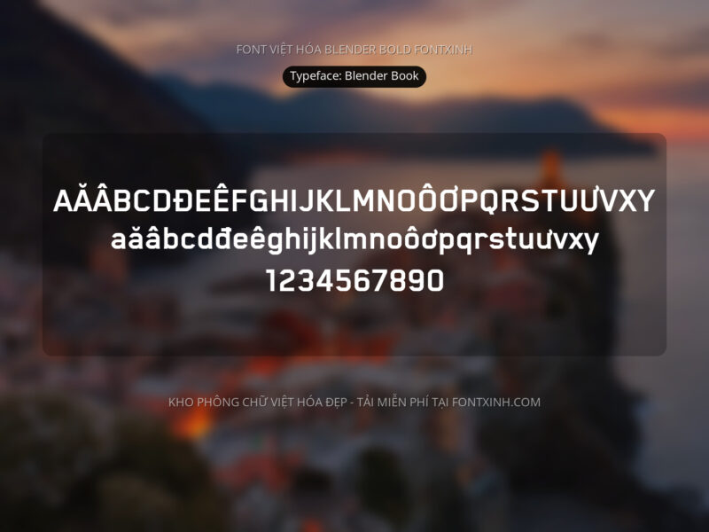 Font Blender Book Font Xinh