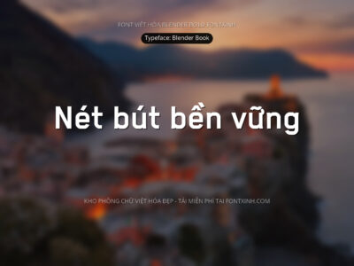 Font Blender Book Font Xinh