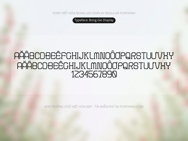 Font Bong Gio Display Font Xinh
