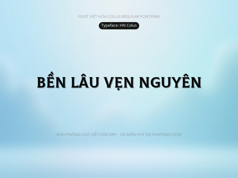 Font Colus Regular Font Xinh