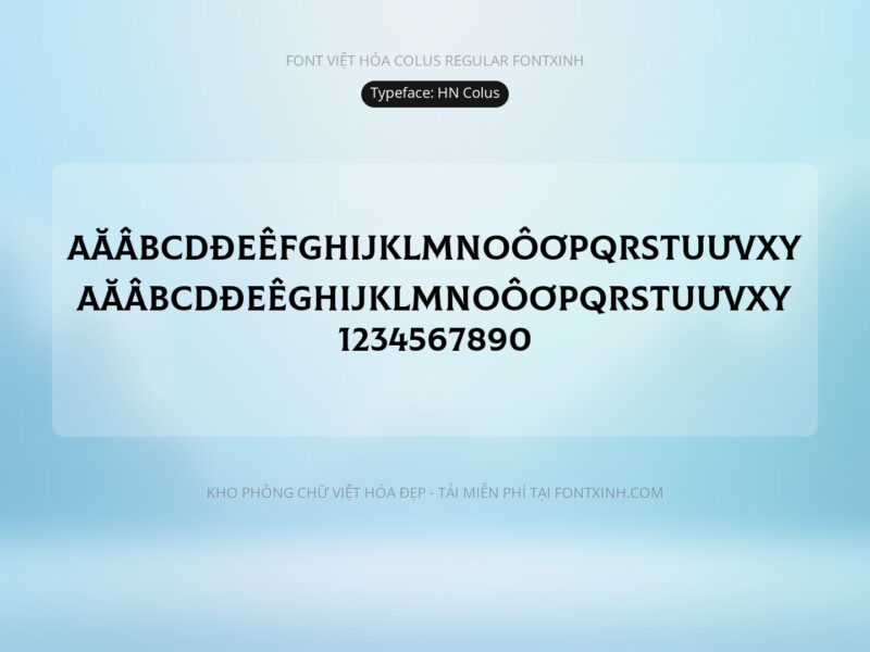 Font Colus Regular Font Xinh