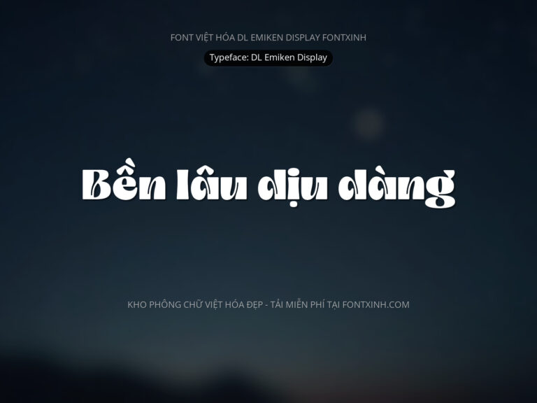 Font DL Emiken Display Font Xinh
