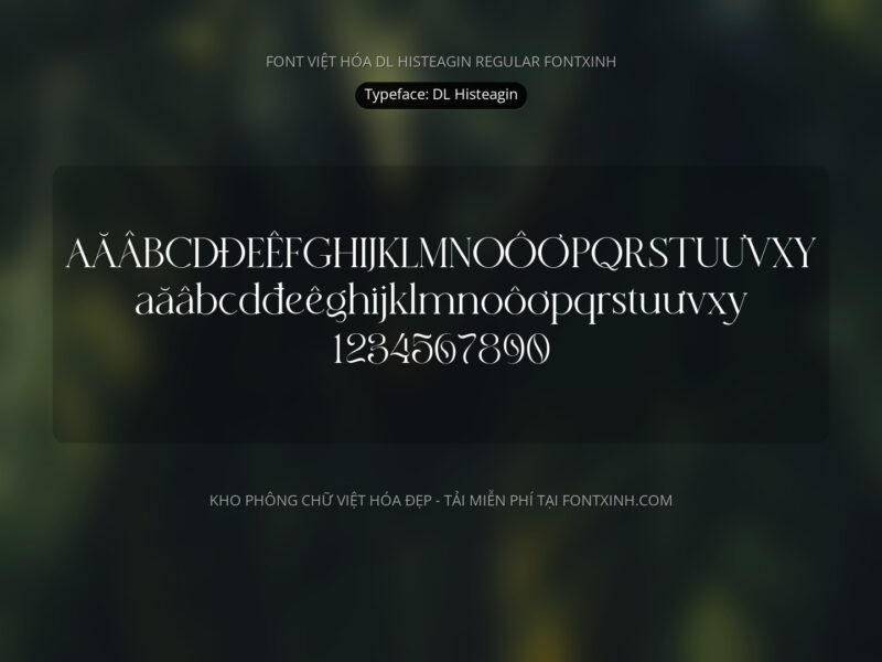 Font DL Histeagin Font Xinh