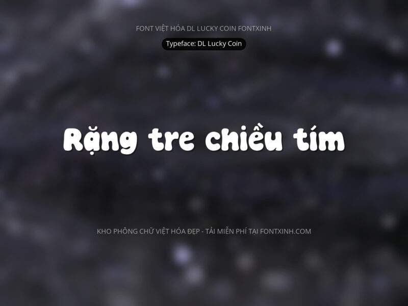 Font DL Lucky Coin Font Xinh