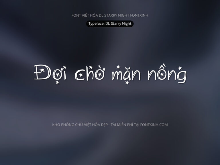 Font DL Starry Night Font Xinh