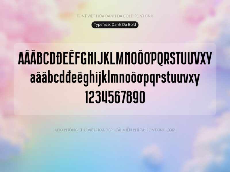 Font Danh Da Font Xinh