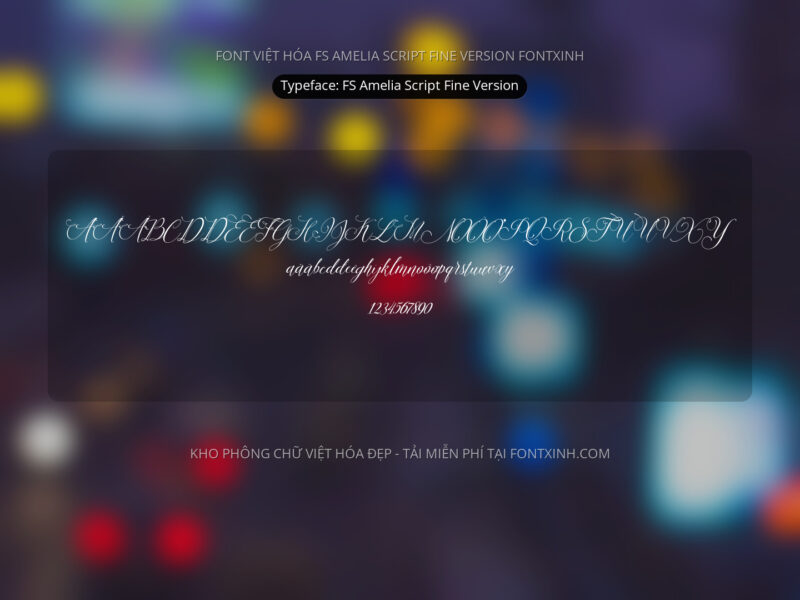 Font FS Amelia Script Font Xinh