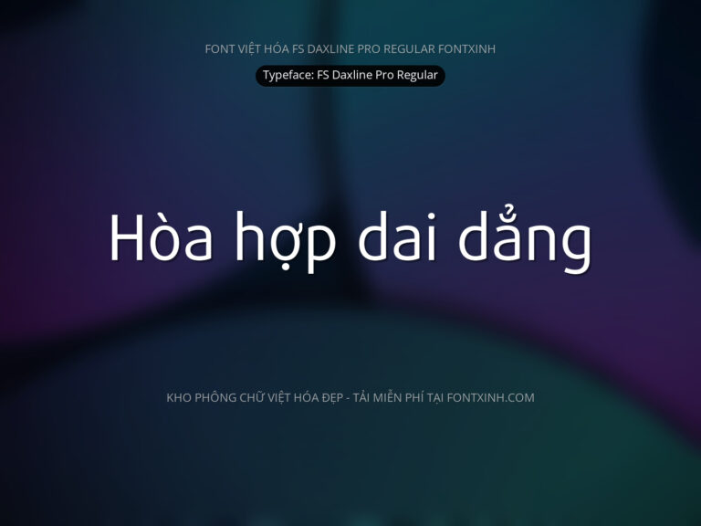 Font FS Daxline Pro Font Xinh