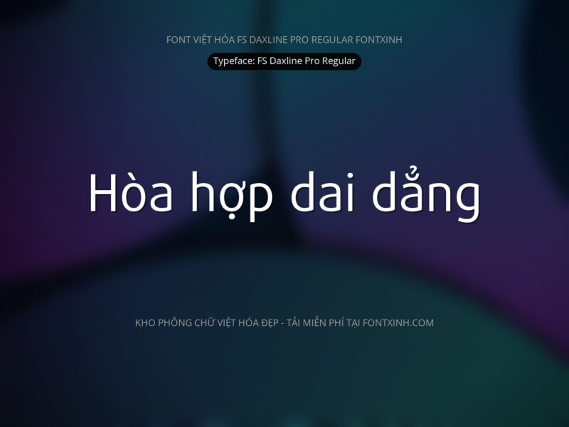 Font FS Daxline Pro Font Xinh