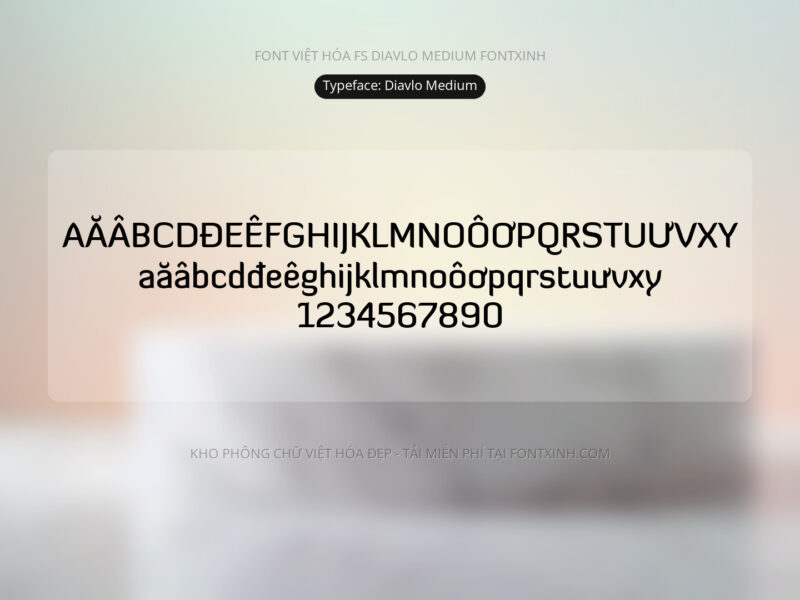 Font FS Diavlo Font Xinh