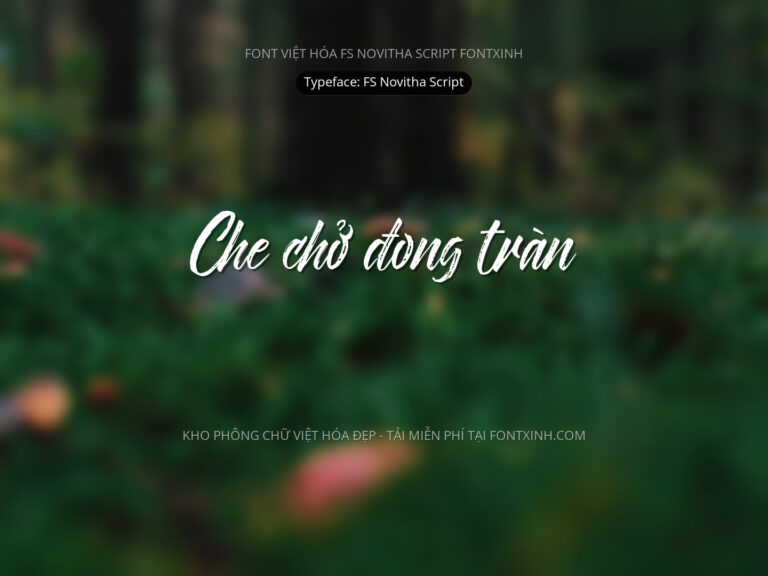 Font FS Novitha Script Font Xinh