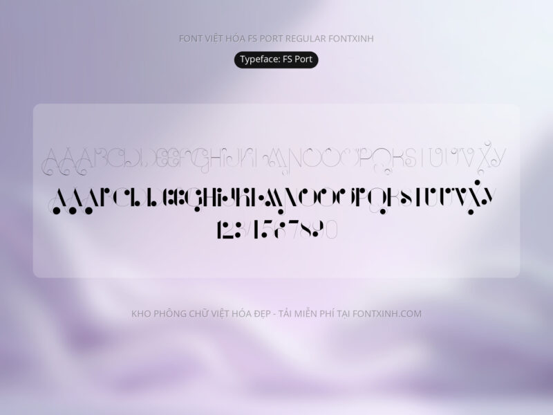 Font FS FS Port Regular Font Xinh