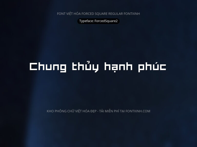 Font Force Square Font Xinh