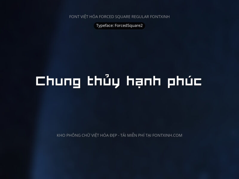 Font Force Square Font Xinh