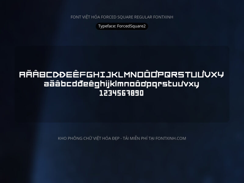 Font Force Square Font Xinh