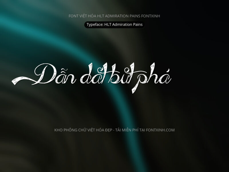 Font HLT Admiration Pains Font Xinh