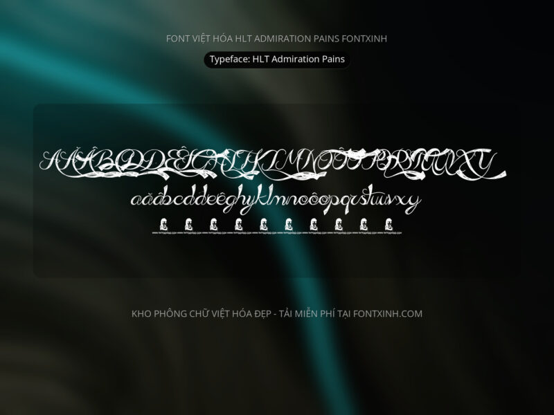 Font HLT Admiration Pains Font Xinh