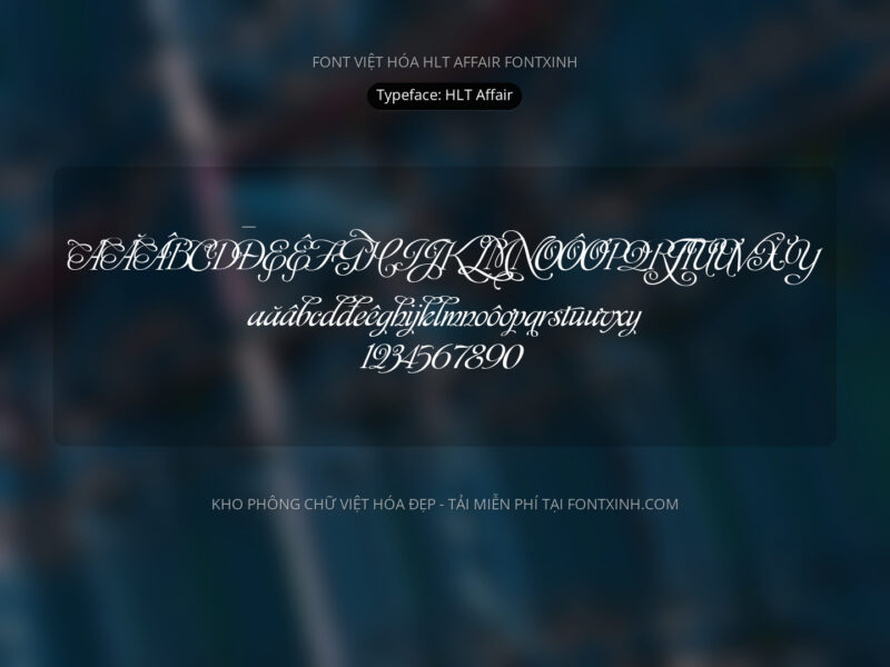 Font HLT Affair Font Xinh