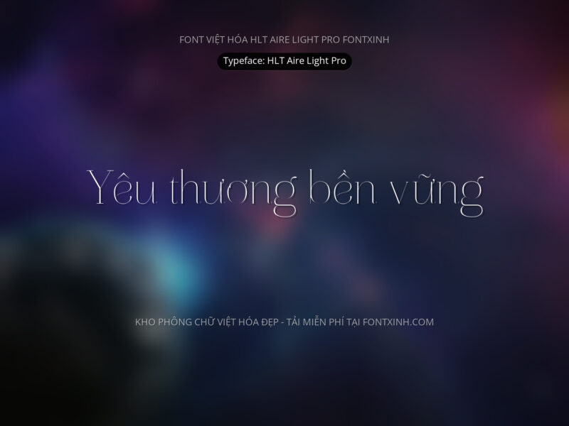 Font HLT Aire Light Pro Font Xinh