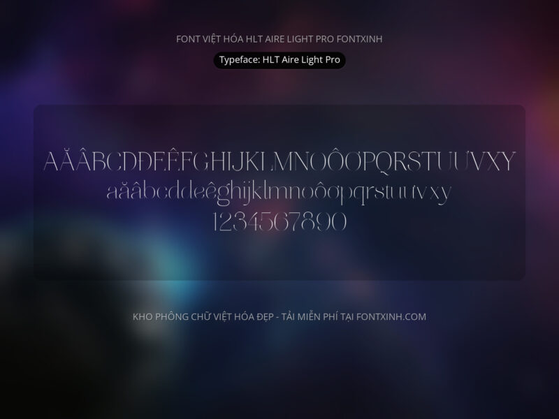 Font HLT Aire Light Pro Font Xinh