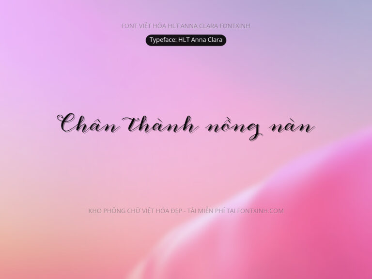 Font HLT Anna Clara Font Xinh