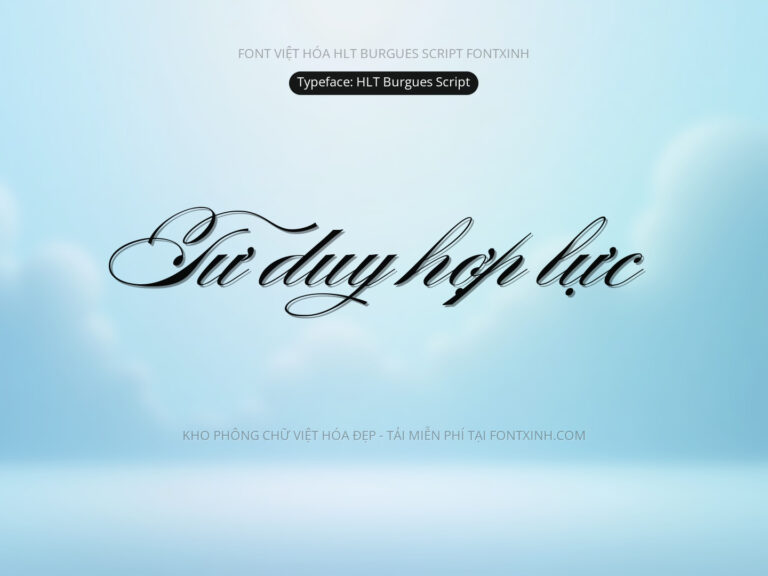 Font HLT Burgues Script Font Xinh