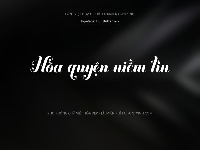 Font HLT Buttermilk Font Xinh