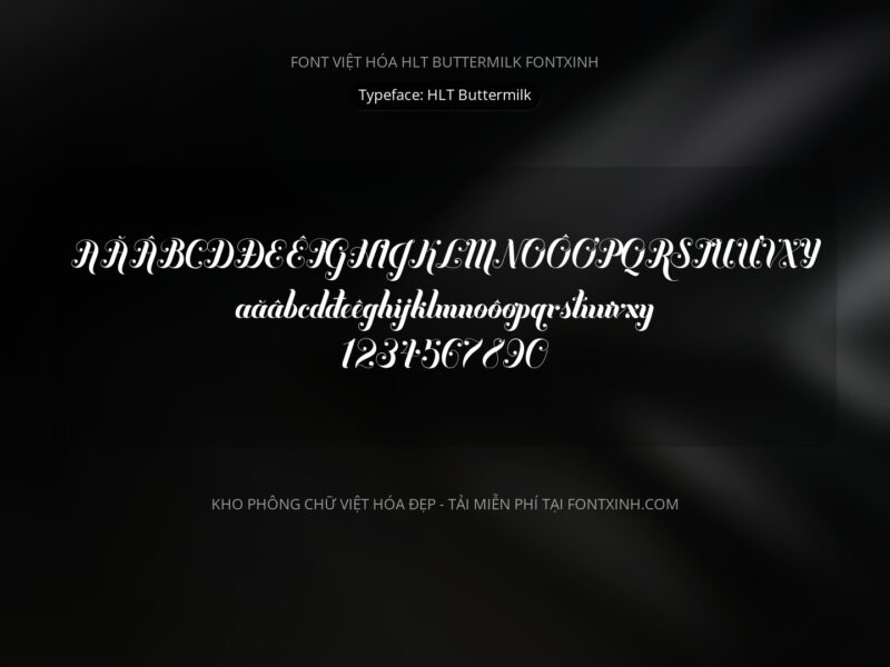 Font HLT Buttermilk Font Xinh