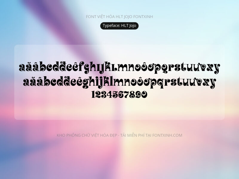Font HLT Jojo Font Xinh