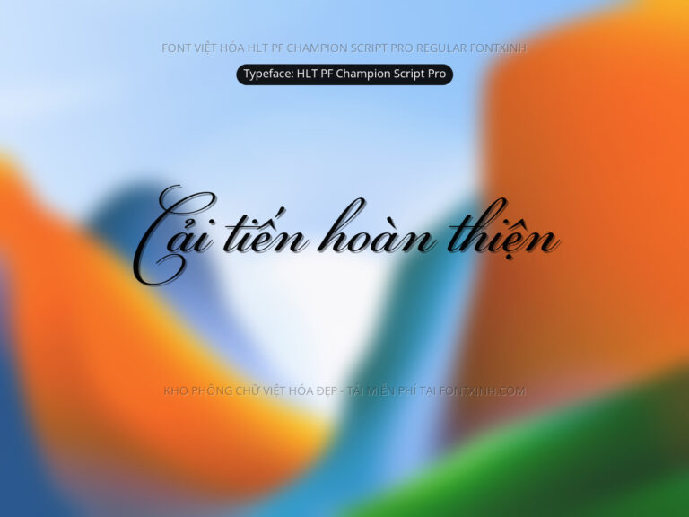 Font HLT PF Champion Script Pro Font Xinh