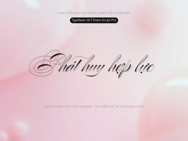 Font HLT Poem Script Pro Font Xinh