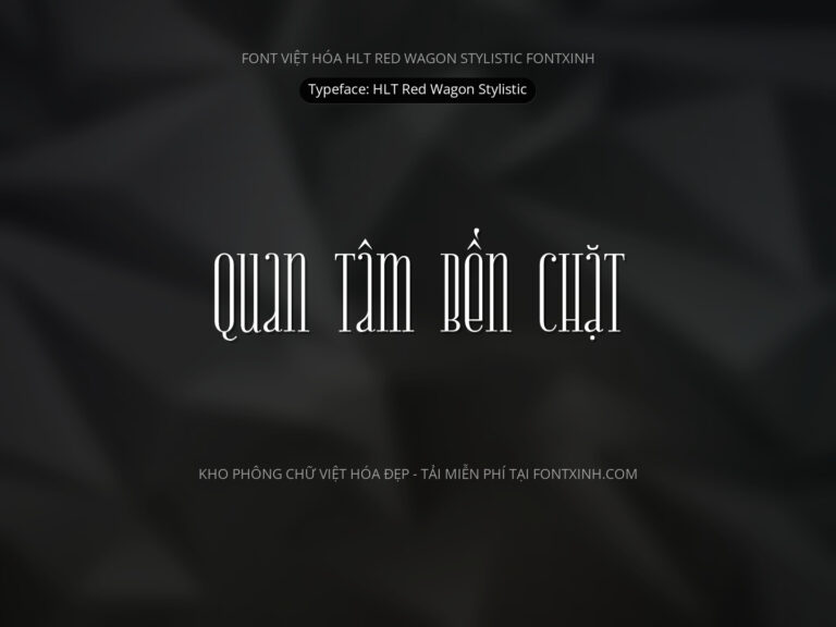 Font HLT Red Wagon Stylistic Font Xinh