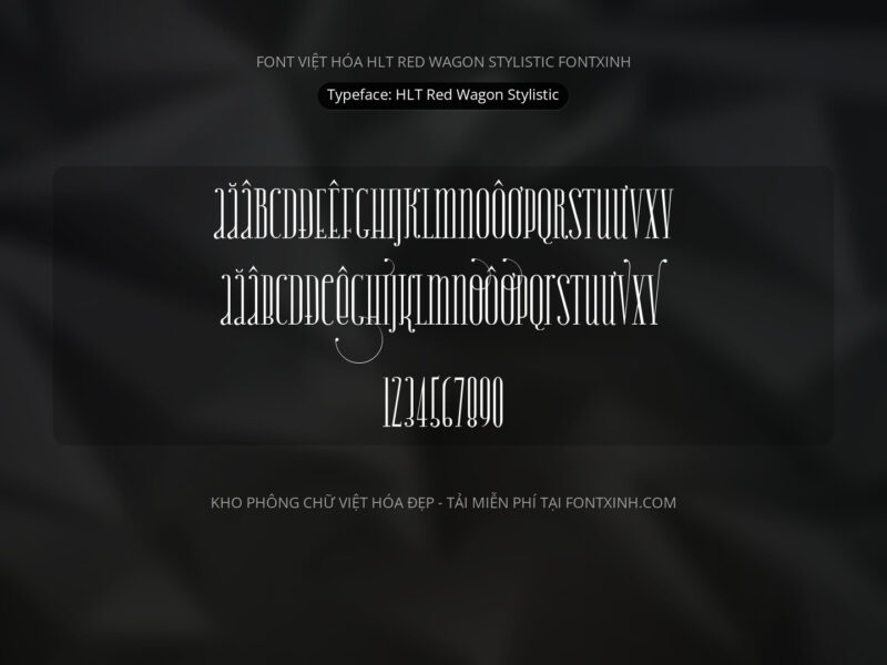 Font HLT Red Wagon Stylistic Font Xinh