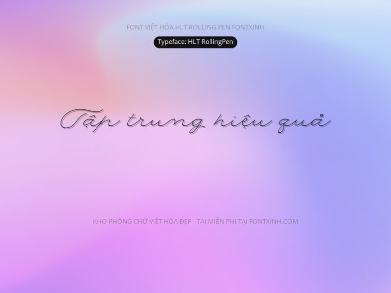 Font HLT RollingPen Font Xinh