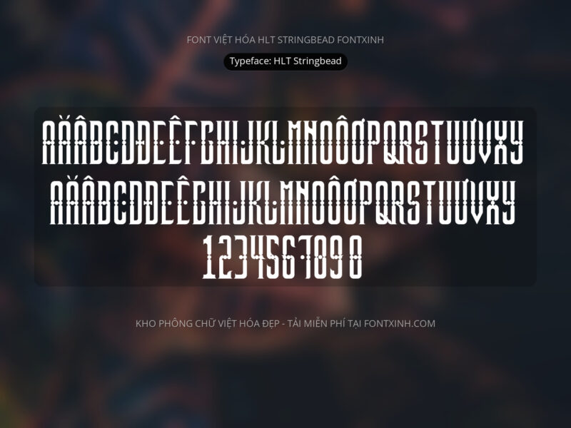Font HLT Stringbead Font Xinh