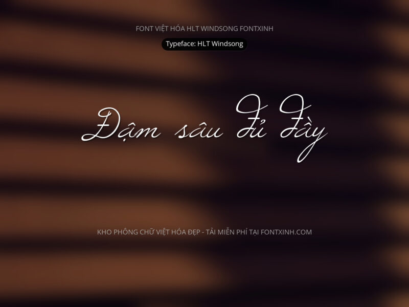 Font HLT Windsong Font Xinh