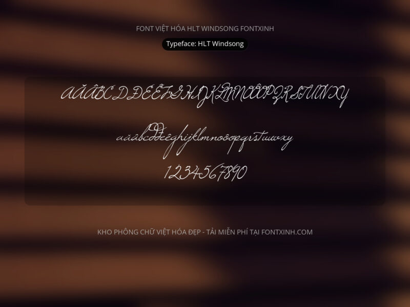 Font HLT Windsong Font Xinh