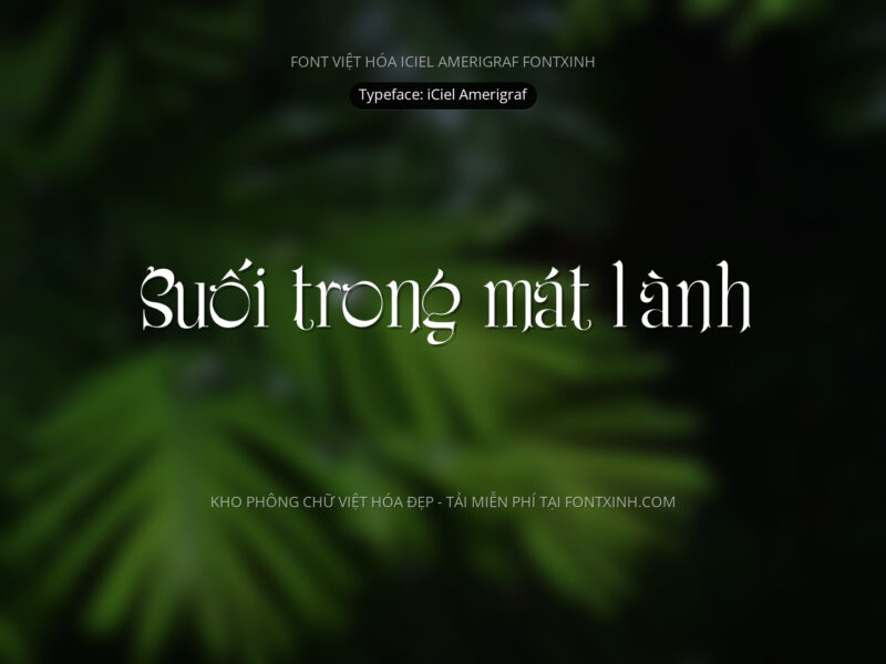 Font iCielAmerigraf Font Xinh