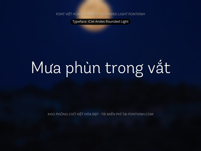Font iCielAndesRounded Light Font Xinh