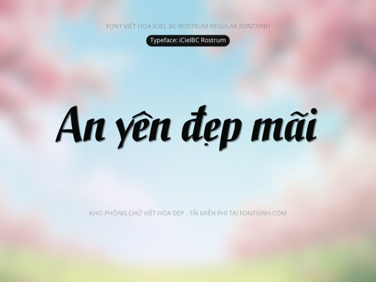 Font iCiel Bc iCielBC Rostrum Regular Font Xinh