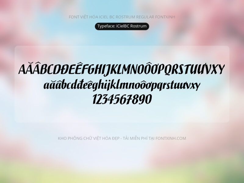 Font iCiel Bc iCielBC Rostrum Regular Font Xinh