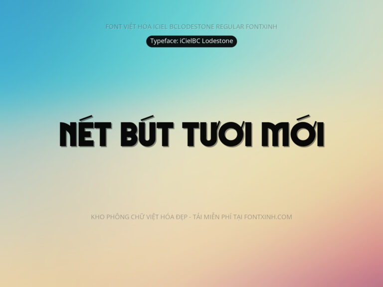 Font iCiel Bclodestone Font Xinh