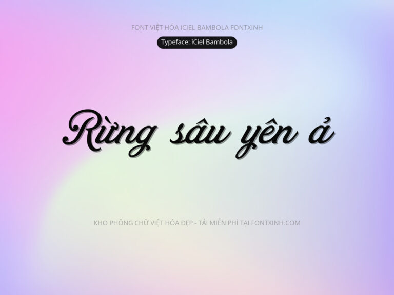 Font iCielBambola Font Xinh